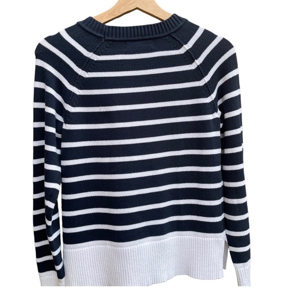 Banana Republic Navy and White Striped Crewneck Sweater S - Picture 5 of 5